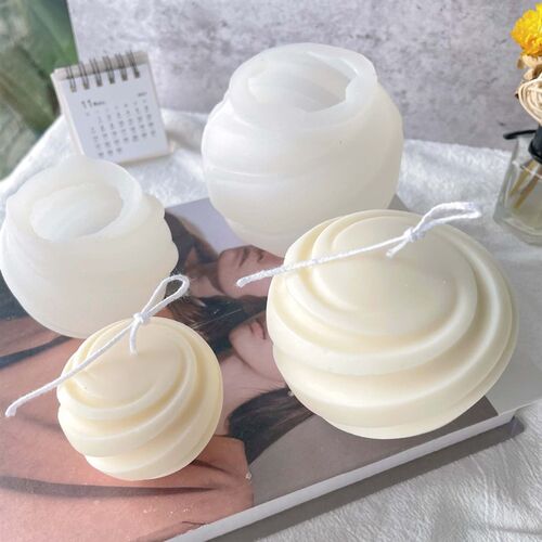 极速Woolen Ball Candle Mold Geometric Candle MouldV Handmade