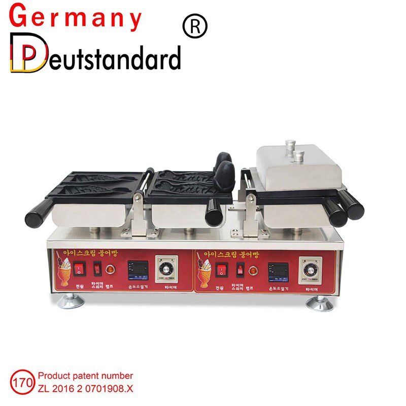 冰淇淋鲷鱼烧机冰淇淋鲷鱼烧技术雕鱼烧烤饼机商用电Z热鲷鱼烧机