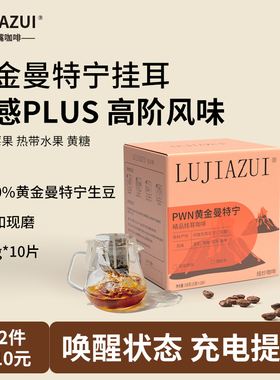 鹿家嘴印度尼西亚PWN正宗黄金曼特宁精品手冲挂耳咖啡10g×10片