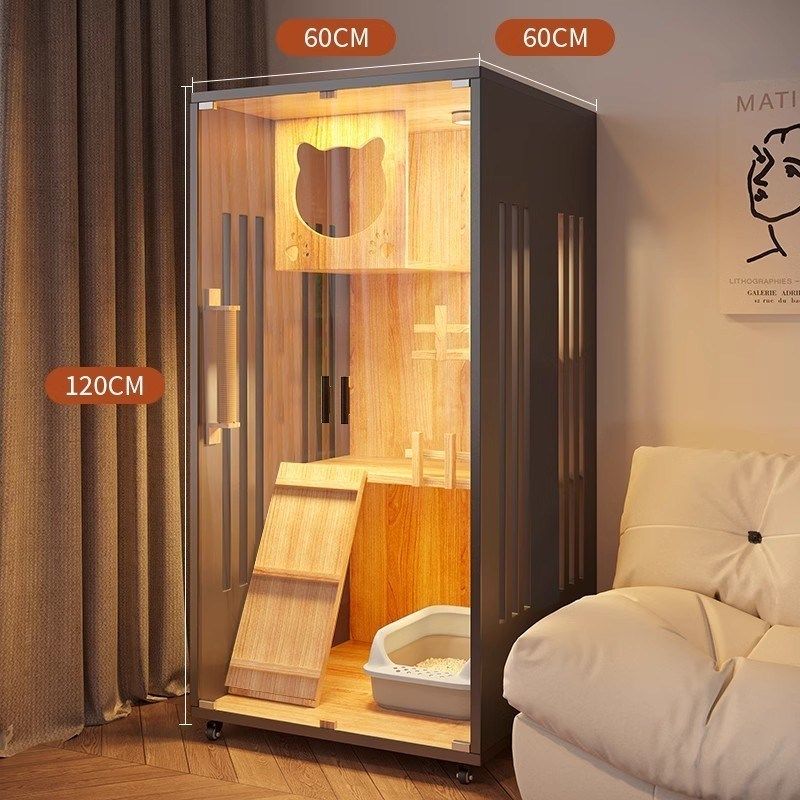 猫家用实木大空间超大号猫笼猫别墅舍室内猫O窝笼猫柜现货工厂供,宠物/宠物食品及用品,猫笼子/猫别墅,淘宝优惠券,粉丝福利购,淘宝优惠卷