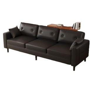 沙发小户b型双人出租屋客厅小公寓服装店家用简约卧室三人皮艺沙