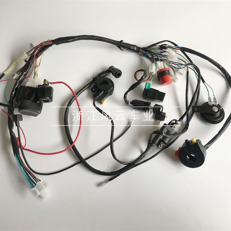 四轮摩托车配件 110-125CC小牛小悍马沙滩P车线束总成开关电器件