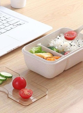1100mbl Healthy Material Lunch Box Wheat Straw Japanesestyle