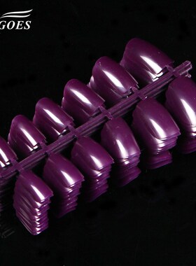 600pcs/pack French Nail Tips Full Cover Purple Acrylic. Nail