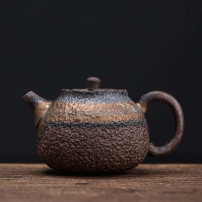 Stone grain is the pot havndmade retro stoneware small teapo