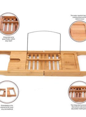 Bamboo Bathtub Tray Shelf For Bath Tub Tray SpSa Bathtub Boo