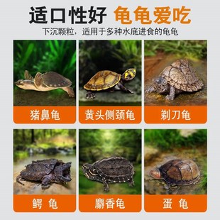 下沉龟粮深d水龟黄喉龟剃刀龟专用猪鼻龟饲料黄头侧颈龟沉底龟食