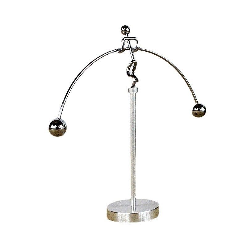 创意金属单脚小铁l人不倒翁平衡球大力士举重小摆件桌面铁艺装饰,金属材料及制品,其他金属制品,淘宝优惠券,粉丝福利购,淘宝优惠卷