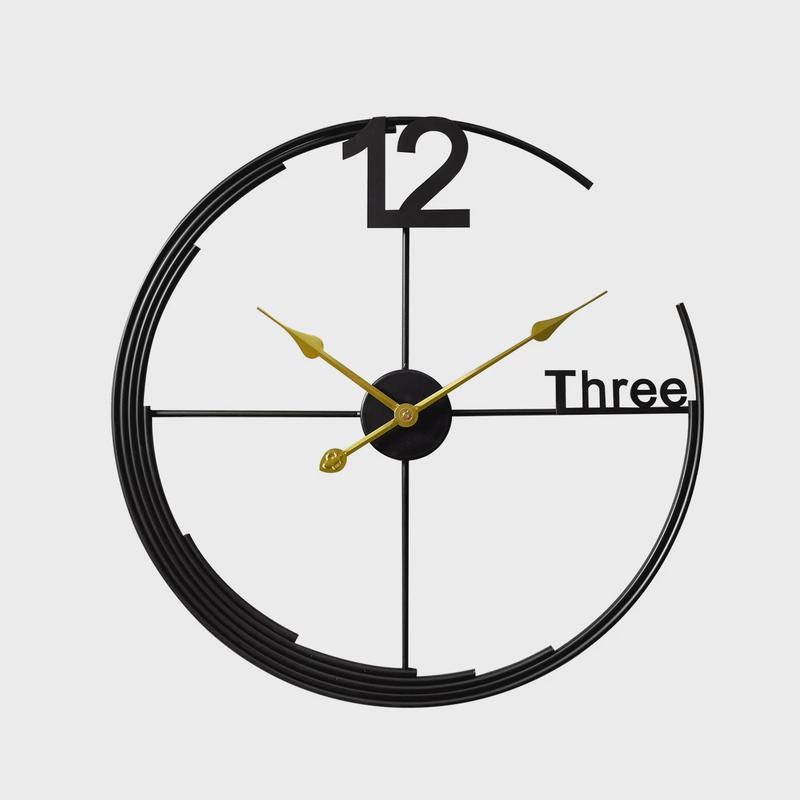 钟表现代风轻奢地中海客厅电视背景墙H挂表新家书房时尚壁饰挂件