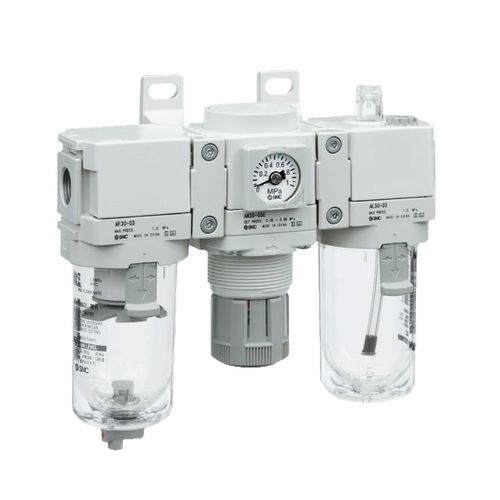 SMC型三联件AC20/30/40C-02/03/04D-B过滤器V空气调压阀减压阀