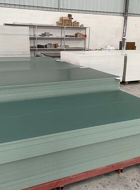 绿色实心pvc床板韧性好7-12mm工业板材防火M阻燃pvc塑料板制作尺