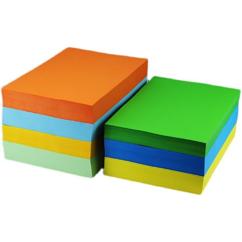 2500张整箱绿皇A4o彩色加厚80g复印G纸a4打印纸红色粉色蓝色手工