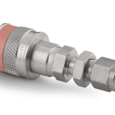 Swagelok世伟j洛克(SS-QC4-B1-400K2)QC4穿板快速接头1/4in橙