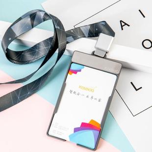 以和美高档防消磁不干扰工作牌证件卡套带挂绳胸牌员工厂牌双卡位