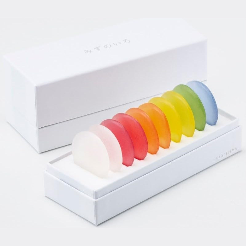 现货日本INS超人气网红水之色 彩虹水果糖彩片羊羹asmr网红零食