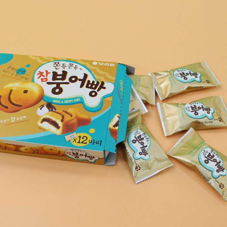 韩国直邮好丽友夹心小鱼饼蛋糕饼干巧克力打糕办公室分享休闲零食