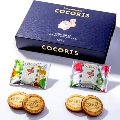 日本进口COCORIS榛子树莓木莓覆盆子巧克力酱夹心饼干伴手礼盒