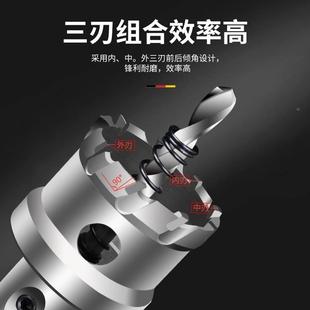不锈钢开孔器钢板金属合金开口器打孔厚铁板扩孔器转头铝合金钻头