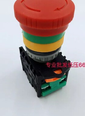 TN2BK 一开一闭 蘑菇急停自锁带锁 按钮开关