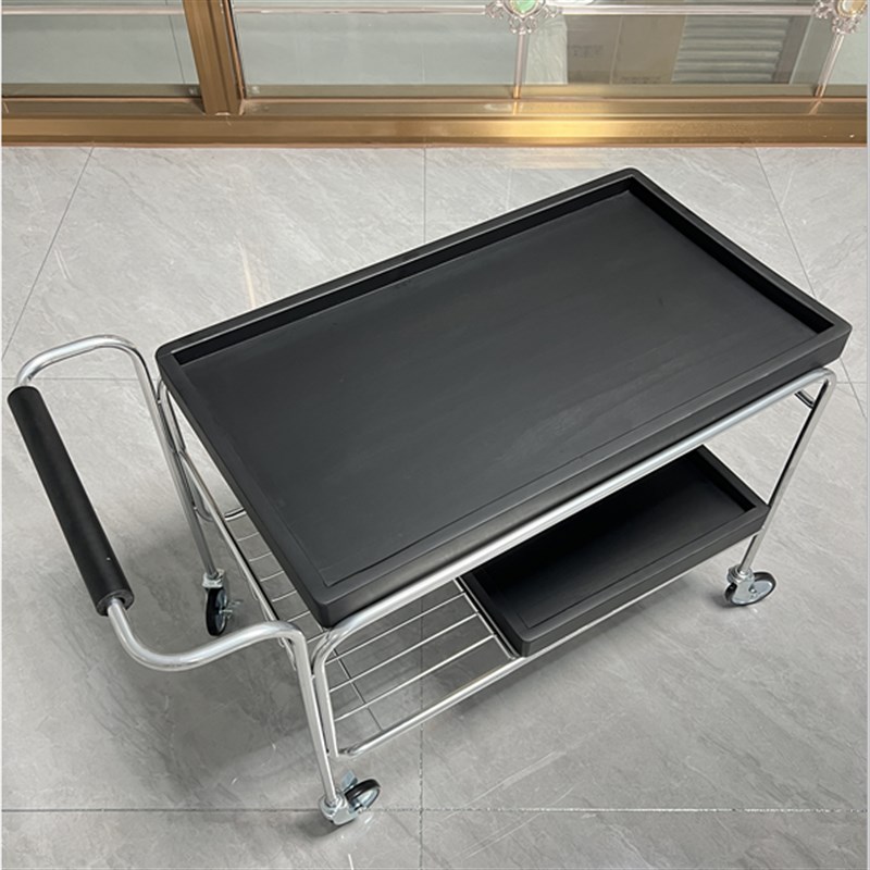 简约可移动茶水小推车实木茶几沙发边几角几客厅餐边W柜餐车置物