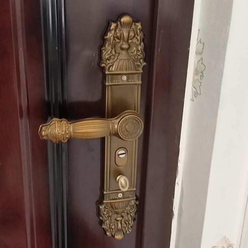 大门豪华a防盗门拉手双活别墅门把手双开们面板门锁配件执手锁