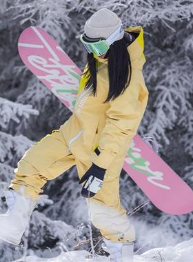 20232023新款专业保暖套装小单板防水滑雪服男女款外套男女众美式
