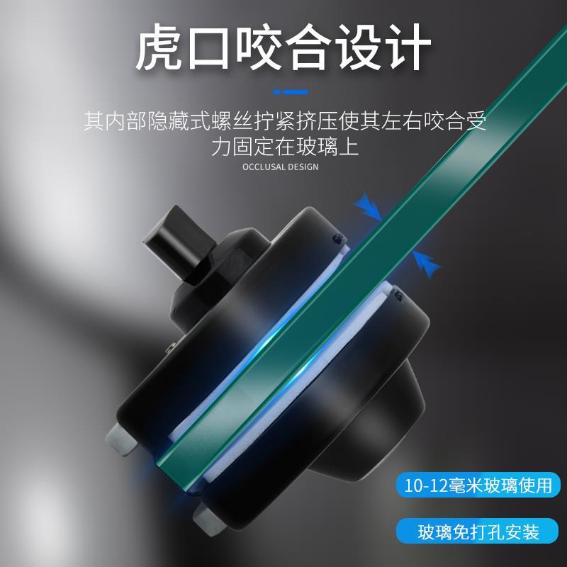 黑色玻璃门锁无框门插销锁地锁浴室门办公室门单门双门免打孔门锁