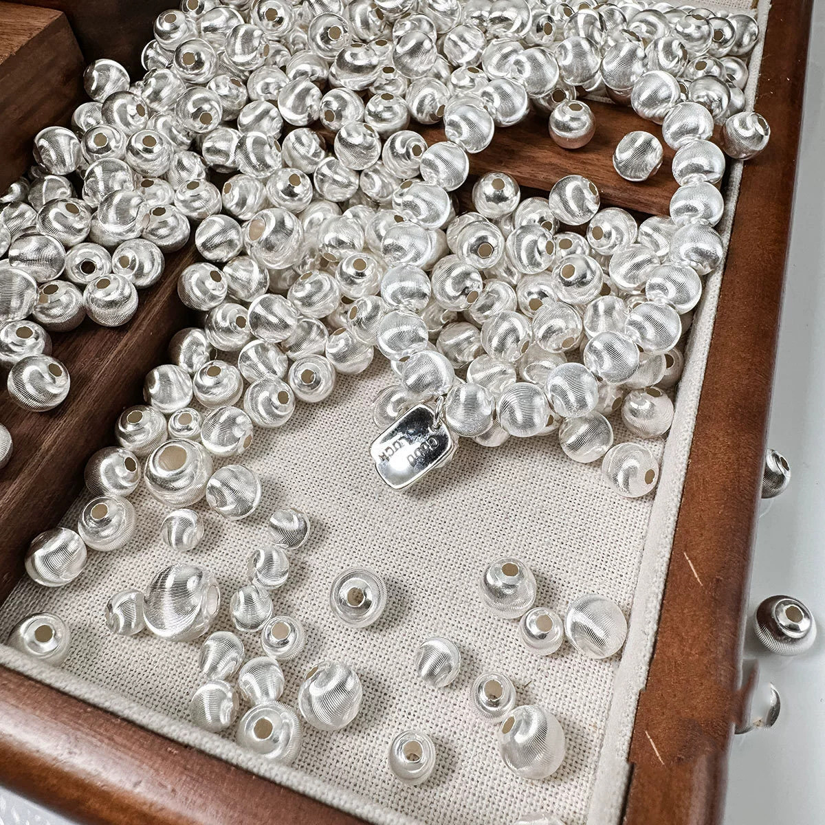 S925银拉丝猫眼珠diy手链项链编织手串材料散珠饰品配件,饰品/流行首饰/时尚饰品新,银饰配件,淘宝优惠券,粉丝福利购,淘宝优惠卷