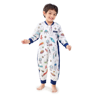 酣睡猫睡袋婴儿冬小月龄新生儿恒温分腿宝宝睡袋防踢被子纯棉a类