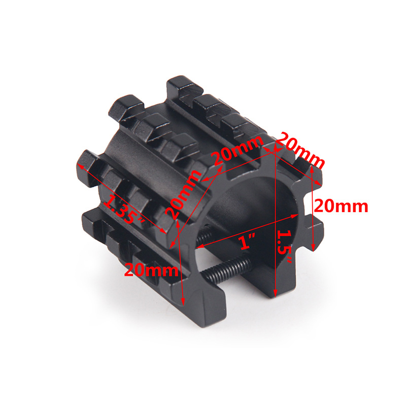 外贸瞄支架 25mm管夹 带轨道镜夹具 五轨管夹配扳手 瞄夹具