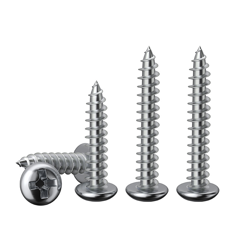 316L不锈钢圆头自攻螺丝十字盘头木牙螺钉配件M2M3M4M5M6.W3 GB84