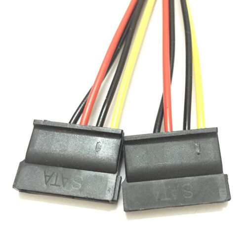 SATA串口一分二 电源线 D型4针转sata电源线 1分2电源线