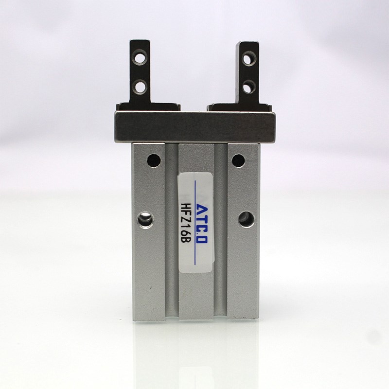 气动手指气缸夹爪HFZ10-N/16R/20F/25B/32/40侧面通孔平行夹具