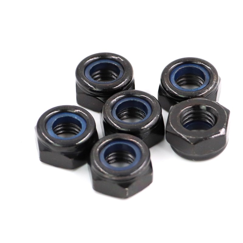黑色镀锌尼c龙防松螺母锁紧防滑止退自锁螺帽M2M2.5M3M4M5M6M8M30