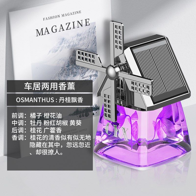 汽车摆件香水太阳能车载中控台屋子风车香薰座车用除异味香氛装饰,搬运/仓储/物流设备,机械式停车设备（立体停车库）,淘宝优惠券,粉丝福利购,淘宝优惠卷
