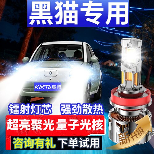 鲸特欧拉黑猫白猫专用led大灯