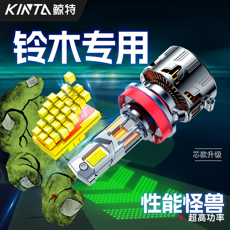 适用铃木雨燕天语sx4北斗星x5熊猫奥拓浪迪吉姆尼锋驭led改装大灯