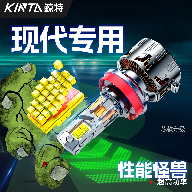 鲸特现代专用适配LED大灯