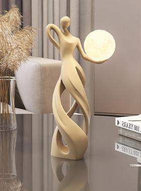 爆款床头小夜灯生日礼物艺术人物抽象摆件客厅电视柜酒柜装饰品卧