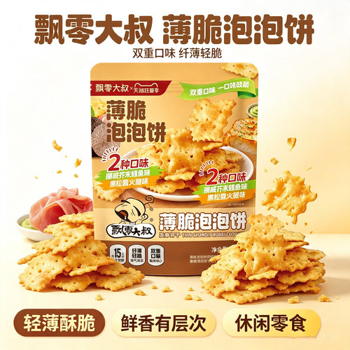 飘零大叔薄脆泡泡饼黑松露火腿