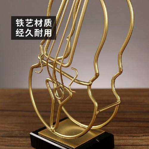 新品Golden fwrought iron violin ornaments musical instrument