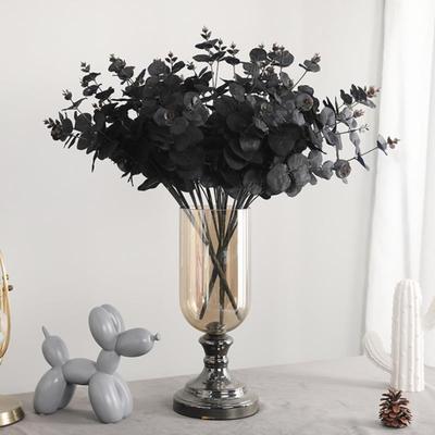 极速1PCS Simulation Black Eucalyptus Leaf Fake FloVwer Simpl