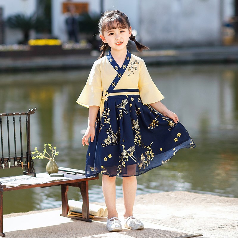 新品汉服班服小学生校服夏装x新款短袖幼儿园园服夏季中国风舞蹈