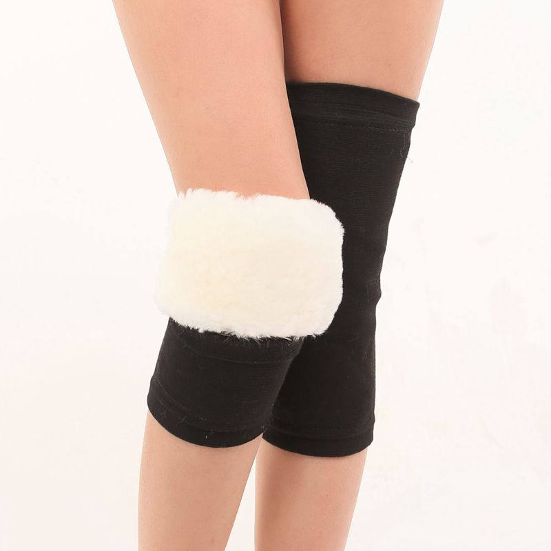 极速羊毛一体护膝男女士保暖老寒腿秋冬季加厚仿羊绒X防寒老人粘