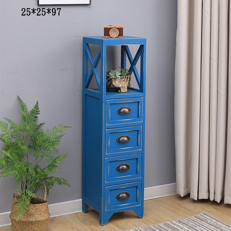 极速新复古实木超窄床头柜2530C迷你夹缝储物柜小户型卧室床边收