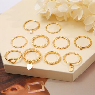 极速Rings For Women Ringt Set Finger Jewelry Gold Gift Retro