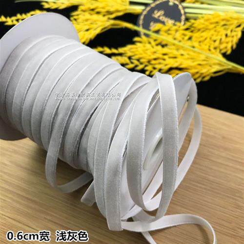极速6mm0.6cm宽彩色单面丝y绒带天鹅绒织带植绒丝带缎带diy辅料绒