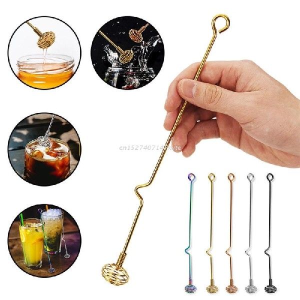 速发Stainless Steel Honey Stirrer Honey Dipper Stick Server