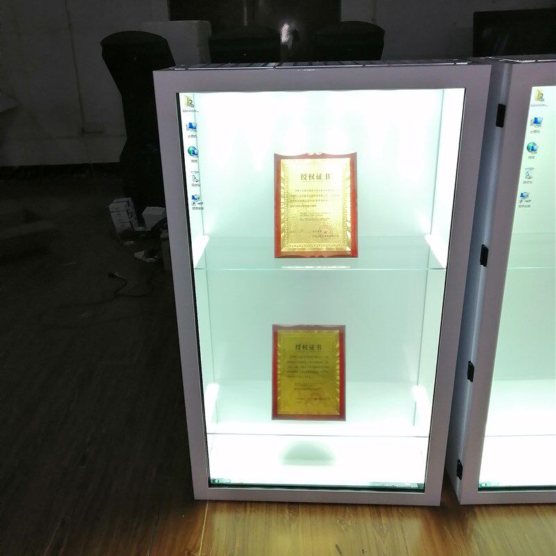 极速液晶屏透明橱窗展示柜32/43/55寸现货N多媒体查询显示器触摸