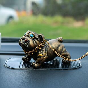 极速2022 Nefw Car Dashboard Ornament Bully Pitbull Dog Doll